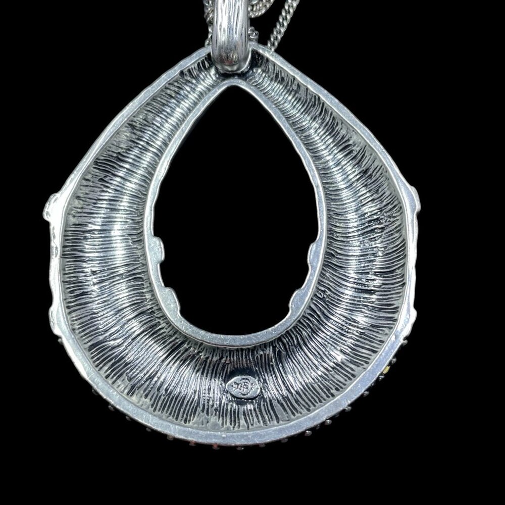 Premier Designs Hammered Silver Statement Necklac… - image 7